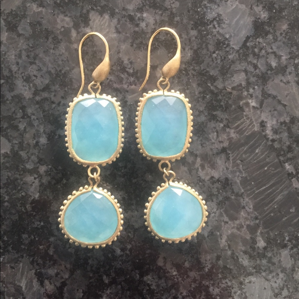 Beautiful Rivka Friedman blue drop earrings
